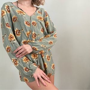 Forever 21 Sunflower Print Romper!